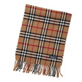 チェックマフラー バーバリーズ 42597 ベージュ系 ウール メンズ 定番の英国チェック柄