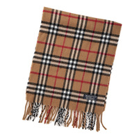 チェックマフラー バーバリーズ 42597 ベージュ系 ウール メンズ 定番の英国チェック柄
