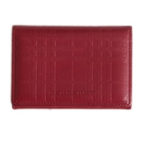 チェック柄カードケース レッド  バーバリーロンドン 68664 BURBERRY LONDON レッド メンズ