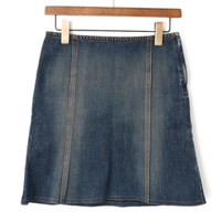 デニムスカート 36 バーバリーブルーレーベル 49593 BURBERRY BLUE LABEL ネイビー系 レディース