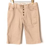 ハーフデニムパンツ 25 バーバリーブルーレーベル br01001276 BURBERRY BLUE LABEL ブラウン レディース
