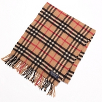 バーバリーズ 英国チェックカシミアマフラー 17565 キャメル メンズ レディース