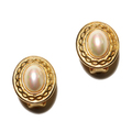 バーバリーズ 真珠イヤリング ゴールド＆ホワイト系 レディース クラシカルな雰囲気が魅力 32164
