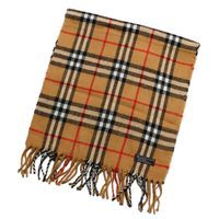 バーバリーズ　チェックマフラー　32719　茶　冬でも暖かく過ごそう♪