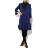 バーバリーブルーレーベル ロングカーディガン ブルー系 レディース フリルが女性らしい 28524