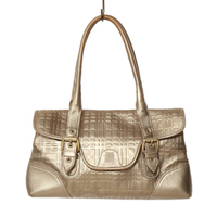 バーバリーロンドン バッグ 35634 ブロンズ系 レディース クールなメタリックハンドバッグ