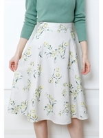 ブーケフラワープリントスカート/ベージュ