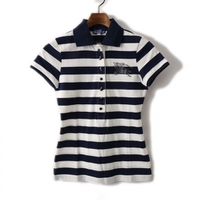 ボーダーポロ 38 バーバリーブルーレーベル 53109 BURBERRY BLUE LABEL ネイビー系×ホワイト系 レディース