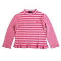 ボーダー柄カットソー　22932　バーバリーロンドン　ピンク＆グレー系　キッズ 子供服　女の子