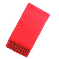 メタルスタッズ付き無地マフラー 18930 バーバリーロンドン レッド ちょっぴりロックテイスト？