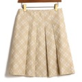 ラメチェックプリーツスカート 38 バーバリーロンドン 76611 BURBERRY LONDON ベージュ レディース