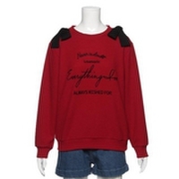 【26%OFF】リボンつきロゴTシャツ