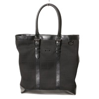 レザー切替シャドーチェックトートバッグ  バーバリーブラックレーベル br01001683 BURBERRY BLACK LABEL ブラック メンズ