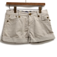 ロールアップショートパンツ 36 バーバリーブルーレーベル 71124 BURBERRY BLUE LABEL ベージュ レディース