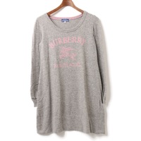 ロゴプリントニットワンピース 38 バーバリーブルーレーベル 01000118 BURBERRY BLUE LABEL グレー レディース