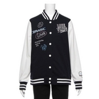 【25%OFF】ロゴ刺しゅう入り裏毛スタジャン