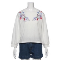 【26%OFF】花刺しゅう入りTシャツ