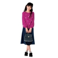 【50%OFF】花柄刺しゅう入りシャギーニット＆タンクトップセット
