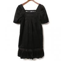 半袖フリル　ワンピース 38 バーバリーブルーレーベル br01000911 BURBERRY BLUE LABEL ブラック レディース