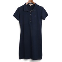 半袖ポロワンピース M バーバリーブリット 76740 BURBERRY BRIT ネイビー レディース