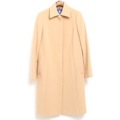 比翼仕立てアンゴラ紺ウールロングコート 38 バーバリーブルーレーベル 73898 BURBERRY BLUE LABEL ベージュ レディース