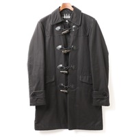 裏地キルティングチェックトグルボタンロングコート M バーバリーブラックレーベル 01000429 BURBERRY BLACK LABEL ブラック メンズ