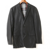 裏地チェックノッチドラペルテーラードシングルジャケット M バーバリーブラックレーベル br01000759 BURBERRY BLACK LABEL ブラック メンズ