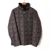 裏地チェックラビットファーハイネックダウンジャケット M バーバリーブラックレーベル br01001592 BURBERRY BLACK LABEL ブラック メンズ