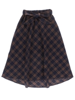 ・チェックイレヘムスカート/ベージュ