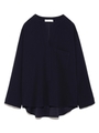 【emmi atelier】アセポリデザインブラウス/NVY