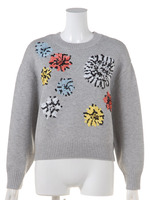 【ブログでローラさん着用】フラワースパンコールニット