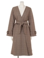FLARE BELTED SLEEVE LONG COAT/M/BRN
