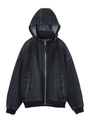 HOODED DENIM JACKET/ブラック