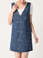 【sw】ヴィンテージライクデニムサックワンピース/MIX