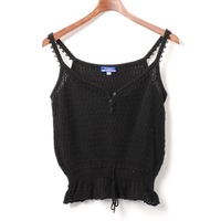 ニットキャミソール 38 バーバリーブルーレーベル 01000018 BURBERRY BLUE LABEL ブラック レディース