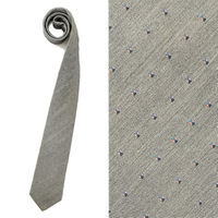 バーバリーブラックレーベル ドットネクタイ 44099 グレー系 メンズ プレゼント いろんなシーンに活躍