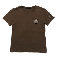 バーバリーブラックレーベル ロゴTシャツ 40457 カーキ系 メンズ 紋章風ロゴ付き半袖Tシャツ