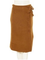 サイドリボンラップスカート/アイボリー