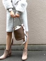 ふんわりレースタイトスカート/ライトグレー