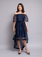 ケープ付ワンピース[DRESS/ドレス]/ネイビー