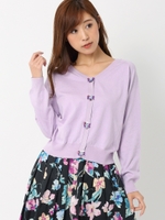 ビジュー釦２WAYニット/ラベンダー