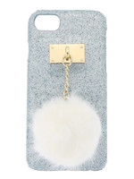 WEGO/ポンポン付きラメiPhone6/6s/7ケース