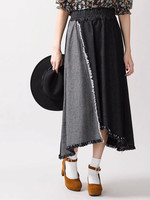 WEGO/リメイクデニムミディスカート