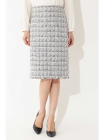 ★セレモニー対応★ミックスツイードスカート（セットアップ対応）/ネイビー(120)