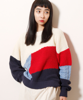 クレイジー切り替えニットプルオーバー