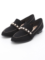 【Mathilda】パールスタッズローファー/ヘビ