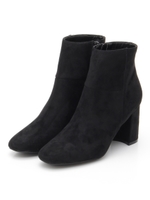 【Mathilda】プレーンショートブーツ/ブラックスエード