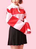 WC/カラーボーダーラガーシャツ