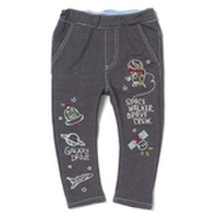 【30%OFF】宇宙刺しゅう入り裏毛バナナパンツ