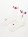 CANDY ★★★ LINE SOCKS/OFF WHITE×BLUE×RED